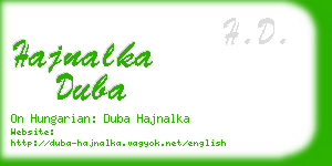 hajnalka duba business card